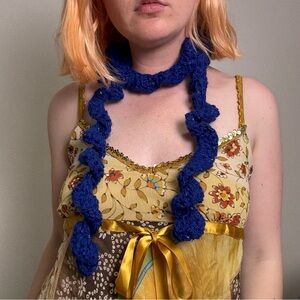 Electric Blue Skinny Scarf